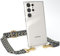 EAZY CASE Handykette - Verstellbarer Handyriemen kompatibel mit Samsung Galaxy S23 Ultra, Kette für Phone, dünner Riemen, Taschengurt mit Hülle, DIY Handyband, Grün/Schwarz - Karabiner Gold