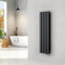 EMKE Radiador 90x24cm,Radiador de diseño vertical de tubo ovalado,Antracita, doble capa, radiador de agua caliente