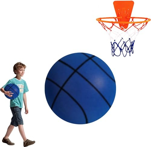 Silent Basketball Dribbling Indoor - Mute Ball - Der Lautlose Basketball - Stillerr Basketball - Uncoated High-Density Foam Ball Low Noise Basketball Training Für Kinder, Teenager, Erwachsene