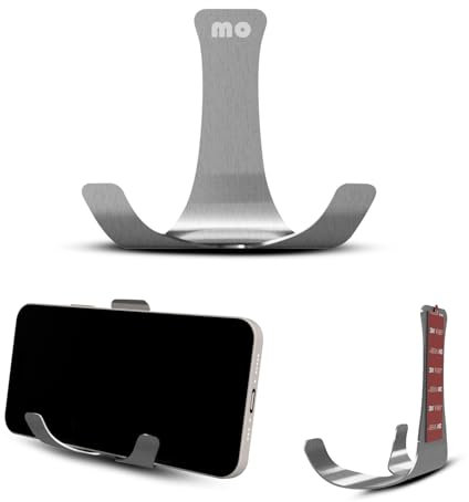 Wall Mount Bathroom Kitchen Cell Phone Holder, Mirror Cellphone Stand Adhesive Remote Control | Eye Glasses | Smartphone | Keys | Compatible with iPhone iPad Apple TV ,Google Chromecast - 1 Pack