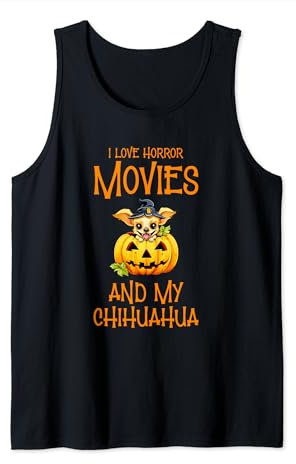 Ich liebe Horrorfilme Halloween Party Tag Trick or Treat Hunde Tank Top