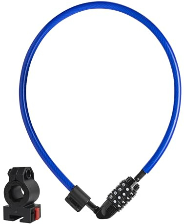 DocksLocks Anti-Theft Security Cable Lock, Blue, 2ft, Combination Lock, Weather Resistant, Portable
