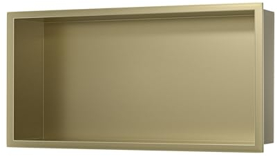 LYXXW Goldenes Badezimmer-Nische in 304 Edelstahl Eingebautes Wandmontiertes Duschregal, Dusch-Nische für Seifenflaschen und Artikel der Toilette im Badezimmer