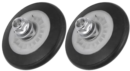 QUARKZMAN 2Pcs Kit de Rouleau de Tambour de Sèche-Linge 4581EL2002C, Kit de Roue de Support de Rouleau de Tambour de Sèche-Linge, Pièce de Rechange pour Kit de Réparation et d'Entretien