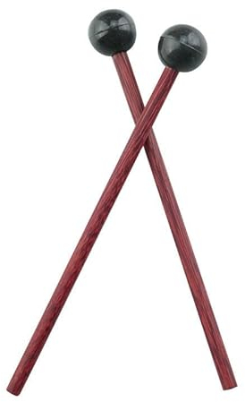 4 Stück Holzschlägel Schlagzeug, Mallet Drumsticks Holz Paukenschlägel Marimba Schlägel für Kinder Baby Musik Lernspielzeug, Glockenspiel Schlägel Klangstäbe für Xylophon, Holzblock Glocken(21cm/15cm)