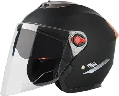 AOOPOO Motorcycle Helmets for Men - Open Face Motorcycle Helmets | Durable Moped Helmets 3/4 Helmets with Dual Visor for Men Women, Moped Scooter Helmets for Scooter Motorcycle