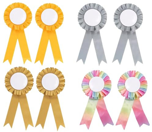 8 StüCk Turnierschleife Pferd Turnierschleifen Hobby Horse Rosettes Rosetten für Gewinner Rosettes Medaillen Bänder Hobby Horse Erster Preis Wettbewerb Meisterschaftssieger Geeignet für Pferdezubehör