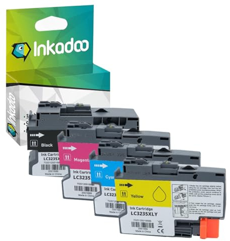 Inkadoo Multipack kompatibel zu Brother LC3235XL enthält 4X Tintenpatrone MFC-J 1300 DW, DCP-J 1100 DW