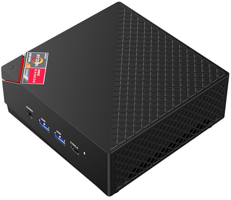 ACEMAGICIAN AM06 Pro Mini PC, AMD Ryzen 7 5700U (8C/16T, jusqu'à 4,3 GHz), 16 Go DDR4 512 Go SSD Mini ordinateur avec Type-C | Dual LAN | WiFi6