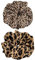 CutitiUU 2 Haargummi-Set mit Leopardenmuster,Große Leoparden-Haargummis,Leopard Print hairband,Leopard Print Haarbänder,Scrunchie Haargummi aus 100% Maulbeerseide,luxuriöse Scrunchie (A+B)