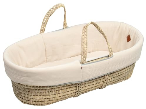 Sevira Kids - Couffin bébé avec Matelas, Habillage et Drap Housse, Jeanne Made in France TU