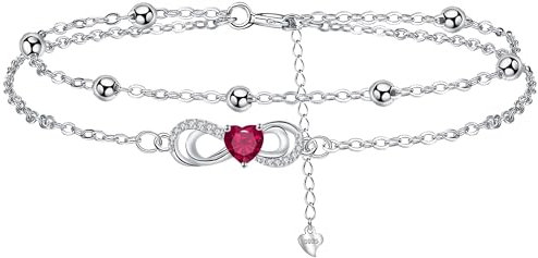 Yinsen Damen Unendlichkeit Herz Armband 925 Sterling Silber Armbänder, Geburtstag Jahrestag Muttertag Weihnachten Geschenk für Sie Frauen Freundin Mutter