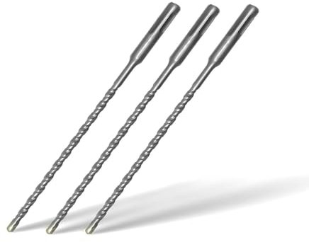 3tlg SDS Plus Bohrer 6 x 210mm,Professionell Betonbohrer mit 4 Hartmetall Schneiden,Hammerbohrer Für Beton,Stein