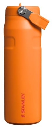 Stanley Iceflow Bottle Flip Straw 2.0 Goldenrod Coral 0.71L | 10 Hours Cold - 3 Days Iced - BPA-Free - Leak Resistant - Dishwasher Safe - Fits Cup Holder