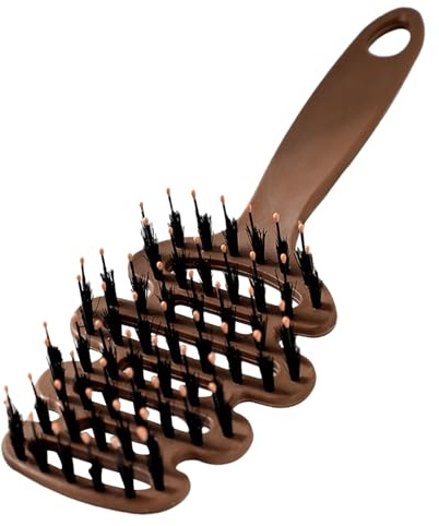 Shower Hair Brush – Bristle Brush for Anti-Static Detangling and Massage | Easy-to-Clean Hairbrush for Daily Use at Home, Travel, Salon, Spa, Wedding, Festival, and Vacation