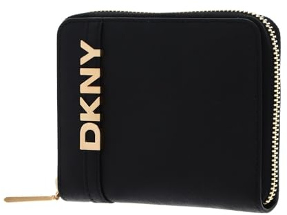 DKNY Geldbörse Avril Zip Around Wallet Blk/Gold schwarz