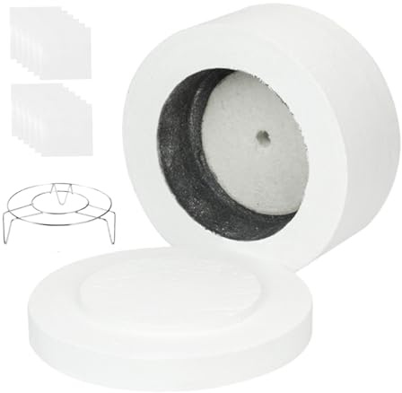 Gemuseeee Microwave Kiln Kit for Fusing Glass and Clay Pottery, Ceramic Fiber Mini Kiln with Stand & Liner Paper for DIY Jewelry Making Microwave for Pottery, Glass, Mini