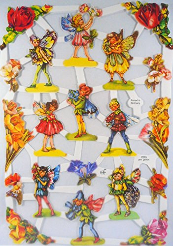 Glanzbilder Junge Mädchen Schmetterling EF 7215 Oblate Posiebilder Scrapbook Deko GWI 385