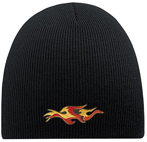 Fan-O-Menal Beanie-Mütze mit Einstickung – Feuer - 55604 Schwarz