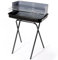 VERDELOOK Griglia di Cottura in Acciaio Inox, 58x36x85 cm, Dotata di paravento Laterale