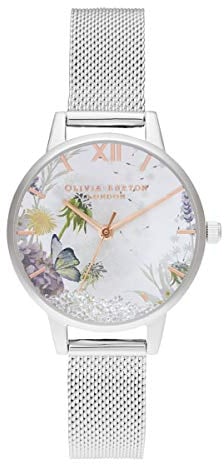 Olivia Burton Analog Quarzuhr für Damen mit Edelstahlarmband Edelstahlarmband - OB16SG03