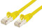PremiumCord Câble Patch, CAT6a, S/FTP, PIMF, Ethernet, LAN, Rapide, Flexible et Durable RJ45 10Gbit/s Câble, AWG 26/7, Câble en Cuivre 100% CU, Jaune, 1,5 m