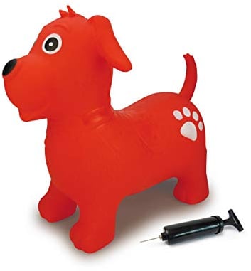 JAMARA 460454 Hüpftier Hund HoppyDoo - Spielzeug für Kinder, Hüpfspielzeug Baby Indoor/Outdoor, Geschenk für Kids, Gartenspielzeug, Bouncing, Pflegeleicht, BPA frei, mit Pumpe