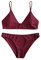 ZAFUL Bikini da Donna in 2 Pezzi Costume da Bagno Foglia Tropicale Bralette Imbottita