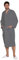 ZOLLNER Accappatoio - soffice e piquè sensibile sulla pelle - Unisex - cotone - grigio - S - lavabile a 60°C - qualità alberghiera - Certificato OEKO TEX (R)