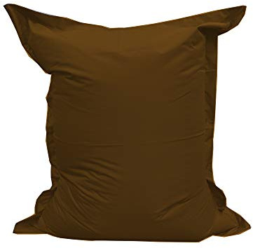 chilly pilley Sitzsack L XL XXL Bodenkissen Beanbag Styropor Füllung Riesensitzsack Sitzkissen Gartenkissen zum Liegen und Sitzen Wasserdicht Wasserabweisend (100x155, Braun)