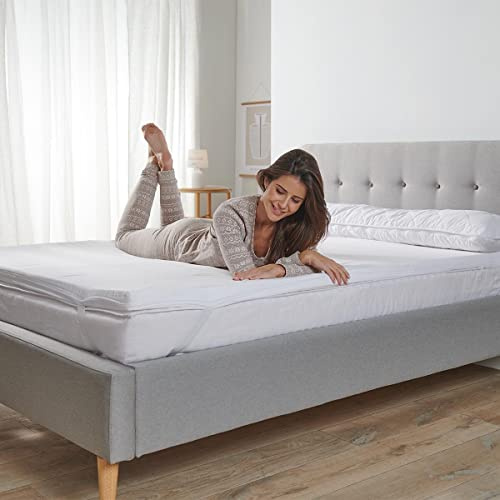 TRAUMSCHLAF Matratzen-Topper weiche Viscoschaum - Auflage - Allergikergeeignet viele Größen mit Bezug 120x200 cm