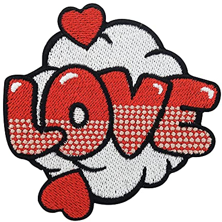 Finally Home Love Comic Style Patch zum Aufbügeln | Herz Patches, Sprechblase Flicken, Bügelbild, Aufnäher