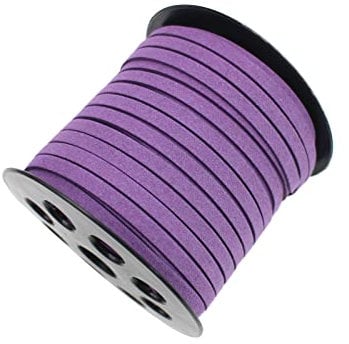 Purple Faux Leather Cord for Jewerly Making 5mm 40 Yards Suede Cord Necklace String Thin Leather Lace Velvet Lace Craft Cord for Bracelet-Choker-DIY Projects