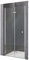 Duschtür 90 cm breit faltbar klappbar Nischentür Dusche einstellbar Nischenfalttür Faltdusche Faltduschwand rahmenlose Duschkabine Sicherheitsglas 5 mm Verstellbereich 89-91,5 cm Höhe 187 cm