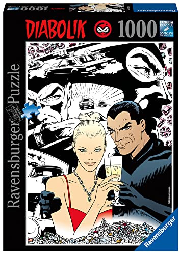 Ravensburger, Diabolik 1000 illustrierte Teile, Puzzle für Erwachsene, Mehrfarbig, 17177