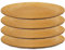 CLUB PLATE L Flacher Teller 4er Set nature wood