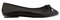 Yours Curve Plus Size - Slip On Ballet Flat Round Toe Ballerina Pumps Lightweight Bow in Wide E Fit & Extra Wide Eee Fit - Women's Black 10E