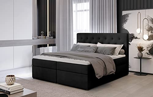 Best for Home Boxspringbett Loree Bonellfederkern inkl. Topper 180x200 Monolith 97