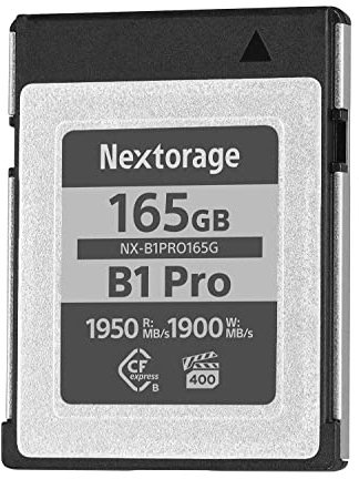 Nextorage 165GB B1PRO – The “World’s Fastest” CFexpress Type B Memory Card with Ultra-Fast VPG400 Performance (1950MB/s Read & 1900MB/s Write) for 8K/4K/High Speed Continuous Shooting Video/Camera