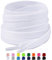 Puzeam 2 Paia Lacci Scarpe Piatti Colorati (16 Colori), Lacci per Scarpe Larghi da 8mm per Sneakers, Ginnastica, Sportive, Resistenti Stringhe - Bianco Puro 140