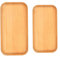 ZOOMPIL Bandeja Madera Rectangular, Bandeja Bambú Rectangular, Mini Bandeja de Bambú Bandeja para macetas suculentas Plato de Madera para Servir para Posavasos, té, café, Pastel, suculento (2 Piezas)