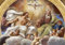 wandmotiv24 Fototapete Gemälde Himmel mit Engeln, 400 x 280 cm - selbstklebende Strukturtapete, Wanddeko, Wandbild, Wandtapete, Abstrakt Kunst M5974