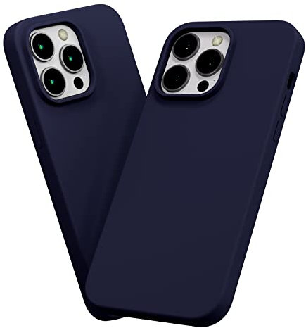 AKABEILA Case for iPhone 11 Pro Case 5.8 Inch Liquid Silicone Slim Silky Soft Touch TPU Shockproof Case Cover with Anti-Scratch Microfiber Lining Midnight Blue