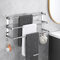 HONPHIER Portasciugamani Bagno Regolabile 43-78CM Acciaio Inossidabile Portasciugamani da Parete Porta asciugamani da Muro (3 Strato, Argento)