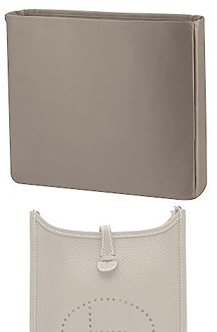 XYJG Seide Handtasche Einsatz Organisator für Hermes Evelyne TPM/PM/GM/TGM Taschen, Luxuriöser Tasche Tote Einsatz, Behalten Sie die Form der Tasche bei(Evelyne GM, Gris Tourterelle)