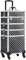 Yaheetech 4-in-1 Kosmetikkoffer, Trolley Schminkkoffer, Großer Make up Koffer, Abschließbar Multikoffer Friseurkoffer Beauty Case mit Rollen und Schublade, Glitzer Schwarz