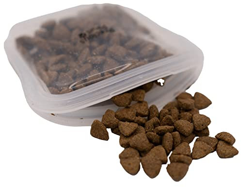 Precious Paws Dog Training Silicone Zipper Treat Bag Pouch | Reusable Silicone Zipper Bag for Dry or Wet Dog Treats/Food, Sealable Training Treat Bag for Dogs Cats Pets