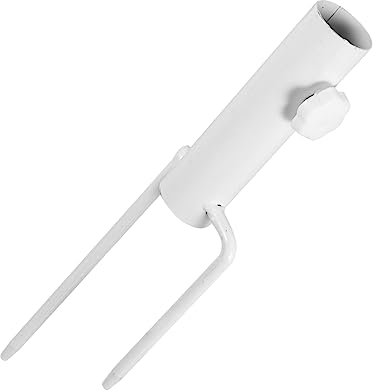 Kisangel 1pc Sun Umbrella Plug Beach Umbrella Pegs Parasol Holder Base Sand Flag Pole Holder Sand Anchor Holder Grass Umbrella Stand Spike for Beach Umbrella White Heavy Steel Accessories
