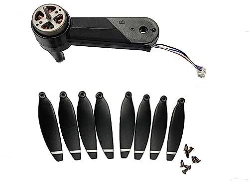 YANHAO [Drohnenteile] L900 Pro 5G GPS 4K Drohne L900PRO Ersatzteile Blattpropeller Maple Leaf Arm Motoren [Einfache Installation] (Color : Black Front arm B)