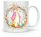 Anonymous Gifting Easter Joy: Hand-Printed 11oz Ceramic Coffee Mug Featuring Peter Rabbit in an Easter Wreath with Coloured Eggs
